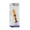 Анальная пробка со стразом 4,8" R4 RICH Gold/Purple Sapphire SH-RIC004GLD Золотистый Shotsmedia