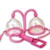 Двойная вакуумная помпа для груди Baile BI-014091-5 Прозрачный/Розовый Baile