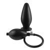 Втулка надувная анальная Inflatable Silicone Plug черная Черный PipeDream