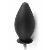 Втулка надувная анальная Inflatable Silicone Plug черная Черный PipeDream