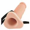 Фаллоимитатор поясной полый 25 см. Silicone Hollow Extension телесный PipeDream