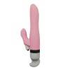 Вибратор с клиторальным стимулятором Hermes 6 режимов вибрации, розовый 17,8 см, силикон Розовый Diva
