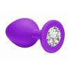 Анальная пробка со стразом Emotions Cutie Medium Purple clear crystal 4012-06Lola Пурпурный Lola Games Emotions