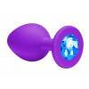 Анальная пробка со стразом Emotions Cutie Small Purple light blue crystal 4011-03Lola Пурпурный Lola Games Emotions