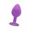 Анальная пробка со стразом OUCH! Large Diamond Butt Plug Purple SH-OU182PUR Сиреневый Shotsmedia