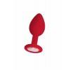 Анальная пробка со стразом OUCH! Regular Diamond Butt Plug Red SH-OU181RED Красный Shotsmedia