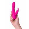 Вибратор с клиторальным стимулятором Erotist Fay, силикон, розовый, 17 см Розово-серебристый Erotist