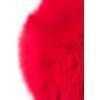 Анальная пробка TOYFA Metal, маленькая, металл+искусственный мех, серебристая, с красным хвостиком Серебристо-красный Metal by TOYFA