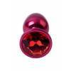 Анальный страз, TOYFA Metal, красный, с кристаллом цвета рубин, 7,2 см, Ø2,8 см, 50 г Красный Metal by TOYFA