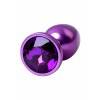 Анальный страз, TOYFA Metal, фиолетовый, с кристаллом цвета аметист, 7,2 см, Ø2,8 см, 50 г Фиолетовый Metal by TOYFA