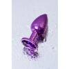 Анальный страз, TOYFA Metal, фиолетовый, с кристаллом цвета аметист, 7,2 см, Ø2,8 см, 50 г Фиолетовый Metal by TOYFA