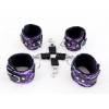 Кружевной бондажный комплект TOYFA Marcus (сцепка, наручники и оковы), пурпурный Пурпурно-черный Marcus by TOYFA