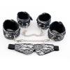 Кружевной набор TOYFA Marcus (наручники, оковы и маска), серебристый Серебристо-черный Marcus by TOYFA