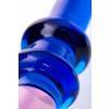 Двусторонний фаллоимитатор Sexus Glass, Стекло, 18см Розово-синий Sexus Glass