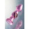 Нереалистичный фаллоимитатор Sexus Glass, Стекло, Розовый, 13 см Розовый Sexus Glass