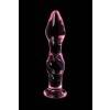 Нереалистичный фаллоимитатор Sexus Glass, Стекло, Розовый, 13 см Розовый Sexus Glass