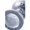 Красивая анальная пробка Metal by TOYFA, металл, серебристая, с белым кристаллом, 10 см, Ø 4 см, 360 г Серебристо-прозрачный Metal by TOYFA