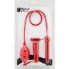 Вибратор анальный с грушей 14 см красный Красный TOYFA Black&Red