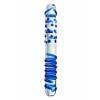 Двусторонний фаллоимитатор Sexus Glass, Сткекло, Прозрачный, 22см Прозрачно-синий Sexus Glass