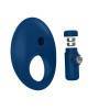 Эрекционное кольцо OVO закругленной стмулирующей формы с ультрасильной вибрацией, силиконовое, синее Синий OVO