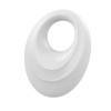 Эрекционное кольцо OVO закругленной стмулирующей формы с ультрасильной вибрацией, силиконовое, белое Белый OVO