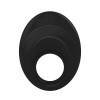 Эрекционное кольцо OVO закругленной стмулирующей формы с ультрасильной вибрацией, силиконовое, черно Черный OVO