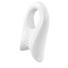 Эрекционное кольцо OVO элегантной и закругленной формы с ультрасильной вибрацией, белое Белый OVO