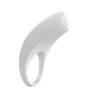 Эрекционное кольцо OVO динамичной и современной формы с ультрасильной вибрацией, силиконовое, белое Белый OVO
