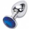 Анальная пробка 4sexdream серебро со вставкой синий страз S 47018-MM Серебристый 4sexdream