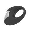 Эрекционное кольцо OVO с удобной кнопкой включения и сильной вибрацией, силиконовое, черное Черно-серебристый OVO