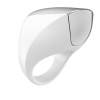Эрекционное кольцо OVO инновационной формы с вибрацией, перезаряжаемое, силиконовое, белое, 4,7 см Бело-серебристый OVO