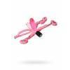 Вибратор поясной в форме зайца TOYFA, PVC, розовый, 6,5 см Розово-черный TOYFA Basic