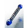 Нереалистичный фаллоимитатор Sexus Glass, Стекло, Синий, 20 см Сине-белый Sexus Glass