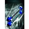 Нереалистичный фаллоимитатор Sexus Glass, Стекло, Синий, 20 см Сине-белый Sexus Glass