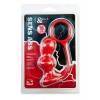 Анальная втулка TOYFA Black&Red с эрекционным кольцом, силиконовая, красная, 10 см Красный Black&Red by TOYFA