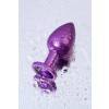 Анальный страз Metal by TOYFA, металл, фиолетовый, с кристалом цвета аметист 8,2 см, Ø3,4 см, 85 г. Фиолетовый Metal by TOYFA
