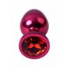 Анальный страз Metal by TOYFA, металл, красный, с кристалом цвета рубин 8,2 см, Ø3,4 см, 85 г. Красный Metal by TOYFA