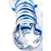 Двусторонний фаллоимитатор Sexus Glass, стекло, прозрачный, 22,5 см Прозрачно-синий Sexus Glass