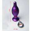 Красивая анальная пробка металл 4sexdream фиолетовая с кольцом 8,7х3,5см 47418-4MM Фиолетовый 4sexdream