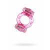 Эрекционное кольцо на пенис с двойной вибрацией, TOYFA, TPE, розовый Розовый TOYFA Basic