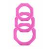 Набор эрекционных колец Octagon Rings 3 sizes розовый (3 шт.) Розовый Shots Toys