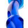 Двусторонний фаллоимитатор Sexus Glass, стекло, синий, 25 см Синий Sexus Glass