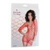 Платье Erolanta Net Magic бесшовное с рукавами, из крупной сетки, красное, S/L Красный Erolanta Net Magic