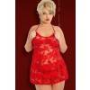 Amanda - Ночная сорочка и стринги красные-XXL SoftLine Collection