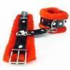 Красные наручники с мехом BDSM Light 710002ars БДСМ лайт