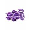 Ролевая игра в стиле БДСМ Штучки-Дрючки, фиолетовый: маска, наручники, оковы, ошейник, флоггер, кляп Фиолетовый Штучки-дрючки