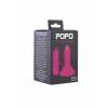 Анальная втулка TOYFA POPO Pleasure, 5 режимов вибрации, TPR, розовая, 14 см Розовый POPO Pleasure by TOYFA