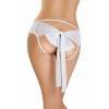 Эротические трусики Erolanta Lingerie Collection из стрейч-сетки с бантом, белые (54-56) Белый Erolanta Lingerie Collection
