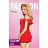 Scarlett - Платье с открытыми плечами красное-S/M SoftLine Collection