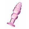 Анальная втулка Sexus Glass, стекло, розовая, 13,5 см, Ø 4 см Розовый Sexus Glass